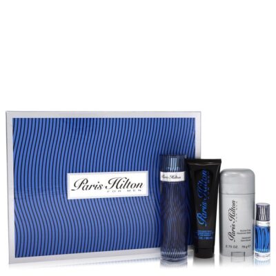 Paris Hilton by Paris Hilton Gift Set — 3.4 oz Eau De Toilette Spray + 3 oz Body Wash + 2.75 oz Deodorant Stick + .25 Mini EDT Spray (Men)