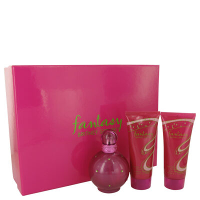 Fantasy by Britney Spears Gift Set — 3.3 oz Eau De Parfum Spray + 3.3 oz Body Souffle + 3.3 oz Shower Gel (Women)