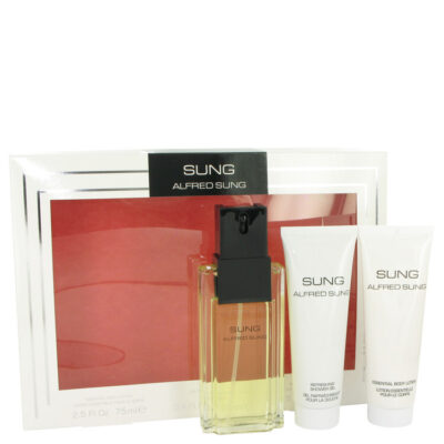 Alfred SUNG by Alfred Sung Gift Set — 3.4 oz Eau De Toilette Spray + 2.5 oz Body Lotion + 2.5 oz Shower Gel (Women)