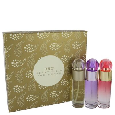 perry ellis 360 by Perry Ellis Gift Set — 1 oz Perry Ellis 360 EDT Spray + 1 oz Perry Ellis 360 Coral EDP Spray + 1 oz Perry Ellis 360 Purple EDP Spray (Women)