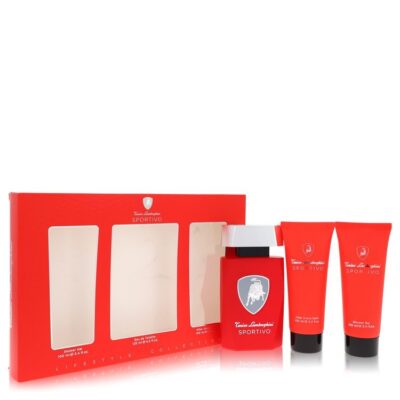 Lamborghini Sportivo by Tonino Lamborghini Gift Set — 4.2 oz Eau De Toilette Spray + 3.4 oz Shower Gel + 3.4 oz After Shave Balm (Men)