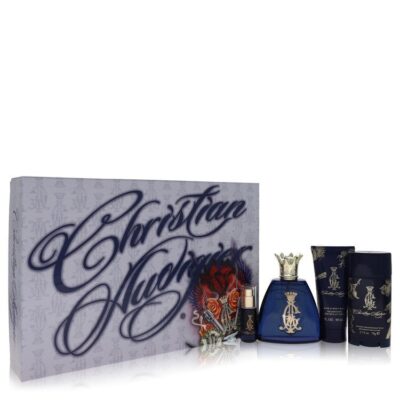 Christian Audigier by Christian Audigier Gift Set — 3.4 oz Eau De Toilette Spray + .25 oz MIN EDT + 3 oz Body Wash + 2.75 Deodorant Stick (Men)